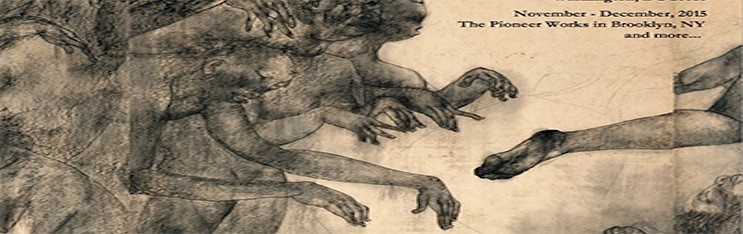 Eiko dances with Hiroshima Panels